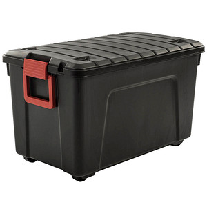 IRIS Ohyama Multi Aufbewahrungsbox 110,0 l schwarz, rot 44,5 x 75,0 x 44,5 cm von IRIS Ohyama