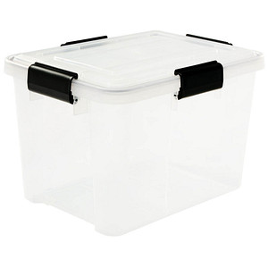 IRIS Ohyama Water Proof Aufbewahrungsbox 20,0 l transparent, schwarz 29,0 x 39,0 x 26,0 cm von IRIS Ohyama