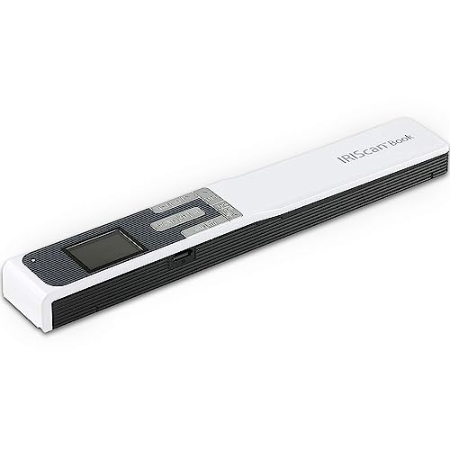 IRIScan Book akku mobiler Scanner : 12PPM Batterie dokumentenscanner, kostenloser PDF-Editor, mini Scanner Scan zu Word, PDF, XLS, SD-Karte, handscanner Scan über USB,WinMac von IRIScan