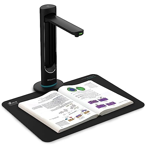 IRIScan Desk Professioneller buchscanner LED, OCR dokumentenscanner 2x16MP, 21MP extrapo, Visualizer-v6B: PDF-Editor, tragbarer Scanner, AI-Flachlegung-Auto-Scan-Finger-Verstecken, a3 Scanner WinMac von IRIScan