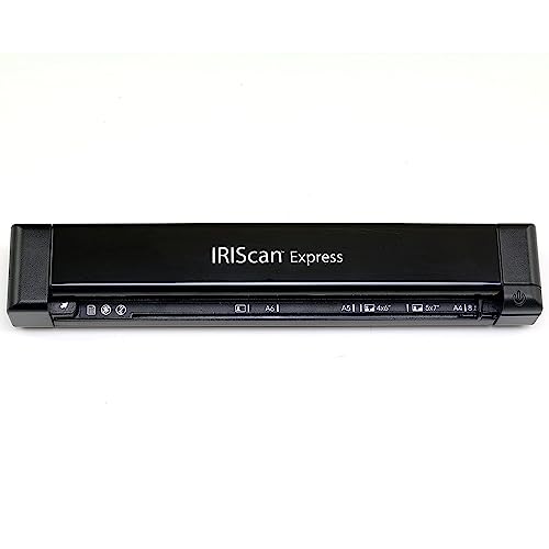 IRIScan Express Mobile Scanner-dokumentenscanner A4 8PPM -v4: PDF-Editor, Simplex, USB-betrieben, PDF-Scanner, Scan zu Word, PDF, XLS, Visitenkarten zu Outlook, Foto Scanner, Quittungsscanner Win von IRIScan