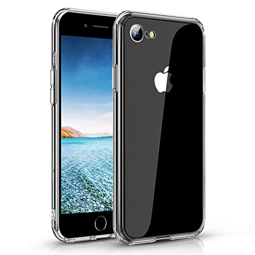 IRunningSystem Schwarz Matte für iPhone 7/SE 2020 kompatible Silikonhülle (4,7 Zoll) mit integriertem Staubschutz Ultra-Slim (0,5mm Dicke) (4. Transparent) von IRunningSystem