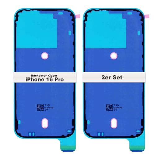 IS-TECK 2er Set Ersatz iPhone 14 15 16 Plus Pro Max Kleber Für Backcover und Gehäuse Rahmen Dichtung Sticker Wasserdichtung Glue Folie (iPhone 16 Pro) von IS-TECK