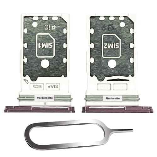 IS-TECK SIM-Kartenhalter Ersatz SIM-Tray Kompatibel mit Samsung Galaxy S23 Ultra 5G Dual inklusive SIM-Nadel SIM-Kartensteckplatz (Lavender) von IS-TECK