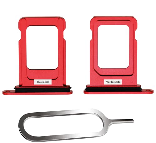 IS-TECK SIM-Kartenhalter Ersatz SIM-Tray Kompatibel mit iPhone 12 inklusive SIM-Nadel SIM-Kartensteckplatz (Product Red) von IS-TECK