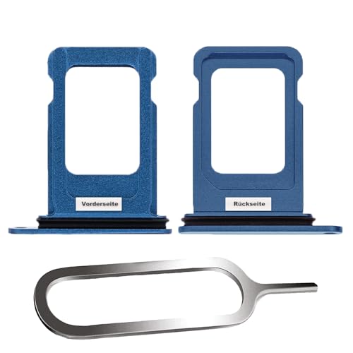 IS-TECK SIM-Kartenhalter Ersatz SIM-Tray Kompatibel mit iPhone 13 inklusive SIM-Nadel SIM-Kartensteckplatz (Blau) von IS-TECK