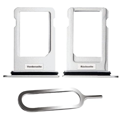IS-TECK SIM-Kartenhalter Ersatz SIM-Tray Kompatibel mit iPhone 8 SE 2020 2022 inklusive SIM-Nadel SIM-Kartensteckplatz (Für iPhone 8/SE2020/2022 in Silber/Weiß/Polarstern) von IS-TECK