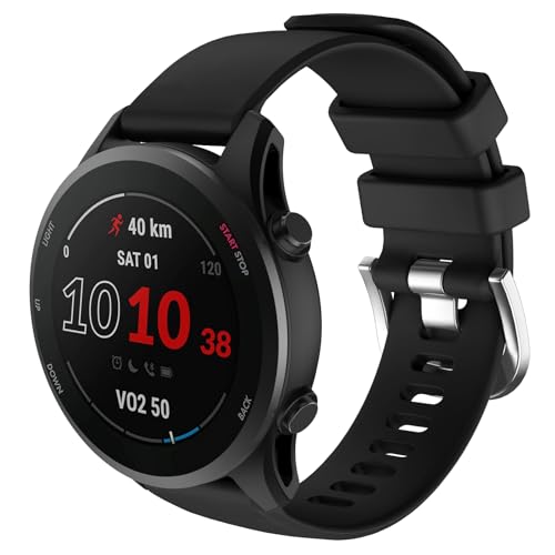 ISABAKE 20mm Armband für Garmin Forerunner 245/Forerunner 645/Forerunner 55/ Forerunner 158, Silikon Uhrenarmband Ersatzarmband für Vivoactive 5 / Vivoactive 3 / vivomove HR/Venu 2 plus/Approach S40 von ISABAKE