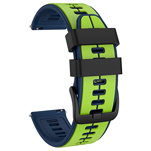 ISABAKE 22mm Silikon Armband für Garmin Vivoactive 4/Venu 2/Galaxy Watch 46mm,22mm Sport Weiches Silikon Uhrenarmband für Huawei Watch GT2/Gear S3 Frontier/S3 Classic/Ticwatch Pro S2/E2 von ISABAKE