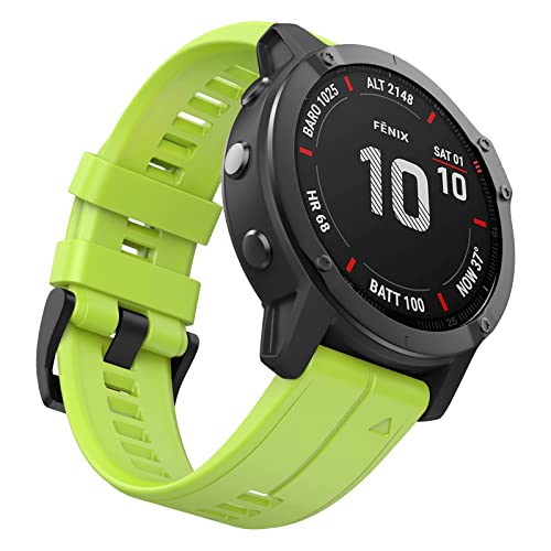 ISABAKE 26 mm weiches Silikon, Quickfit-Ersatzarmband für Garmin Fenix ​​5X / Fenix ​​7X / Fenix ​​5X Plus/Fenix ​​6X / Fenix ​​6X Pro/Fenix ​​3 / HR / D2 Delta PX Smartwatch-Band von ISABAKE