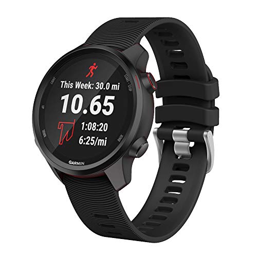 ISABAKE Armband für Garmin Forerunner 245/245 Music, 645/645 Music, Vivoactive 3/3 Music, QuickFit Armbänder 20mm Weichsilikon Ersatzarmbänder für Garmin Watch Uhrenarmbänder von ISABAKE