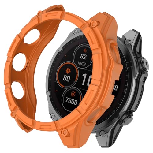 ISABAKE Hülle Kompatibel mit Garmin Fenix 8 51mm Solar, Anti-Fleck, Kratzfest, Stoßfeste Kompatibel mit Fenix 8 51mm Solar Ultradünne TPU Schutzhülle von ISABAKE