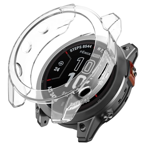 ISABAKE Schutzhülle für Garmin Fenix 7/Fenix 7 Solar - Stoßfest, Flexibel, Staubdicht, Abwaschbar - Smartwatch Cover - Hülle - Modern - Unisex - Silikon - Sport, Schlafen, Büro von ISABAKE