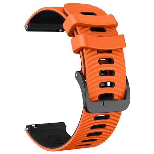 ISABAKE Silikon Armbänder kompatibel mit Garmin Vivoactive 4/Forerunner 255/Forerunner265/Venu 2 Armband, 22MM Sport Silikon Uhrenarmband für Garmin Venu 2/Galaxy Watch 46mm/Galaxy Watch 3 45mm von ISABAKE