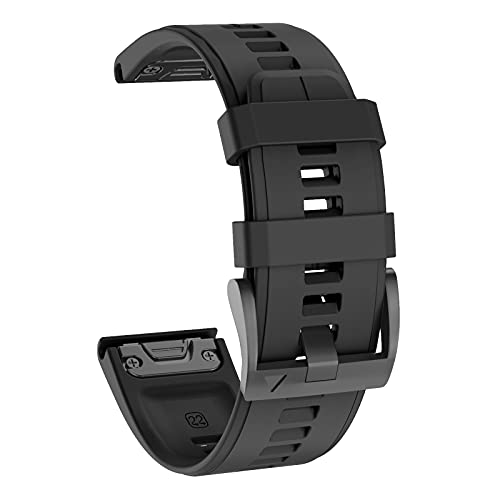 ISABAKE Silikon-Armband für Fenix 5/ Fenix 7/ Fenix 5 Plus/Fenix 6/Fenix 6 Pro/Forerunner 935/Approach S60/Quatix 5 Smartwatch-Band,22mm weiches Silikon-Armband, Quickfit Ersatz Sportarmband von ISABAKE