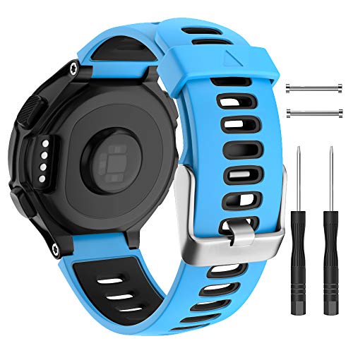 ISABAKE für Garmin Forerunner 735XT Armband Ersatz, Garmin 235 Band, weiches Silikonband für 620 630 235 235Lite 220 230 735XT Smartwatch-Zubehör von ISABAKE