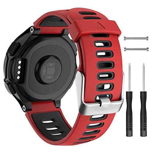 ISABAKE für Garmin Forerunner 735XT Armband Ersatz, Garmin 235 Band, weiches Silikonband für 620 630 235 235Lite 220 230 735XT Smartwatch-Zubehör von ISABAKE