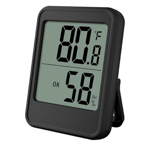 ISAKEN Wetterstation Funk mit Außensensor, Digital DCF-Funkuhr Thermometer Hygrometer Raumthermometer Hydrometer Feuchtigkeit mit LCD-Display von ISAKEN