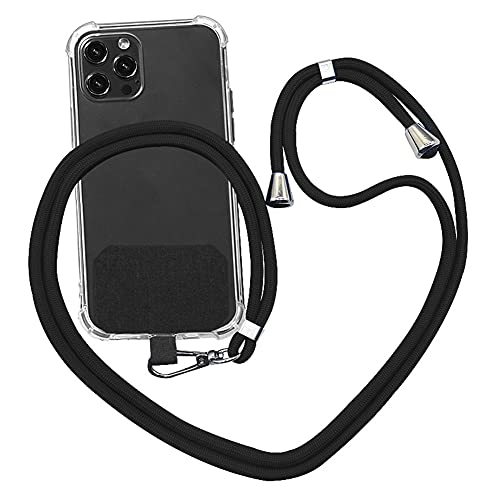 Universale Handy Lanyard mit Nylon Patch Schlüsselband Handykette, Fashion Verstellbares Nylon Handy Umhängeband Mobile Phone Lanyard Handy Strap für iPhone/Samsung/Huawei die meisten Smartphones von ISAKEN