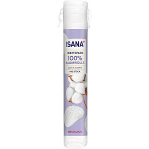 ISANA Wattepads 2-lagig weiß, 140 St. von ISANA
