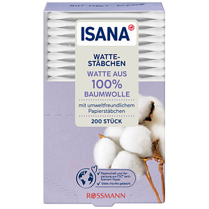 ISANA Wattestäbchen, 200 St. von ISANA