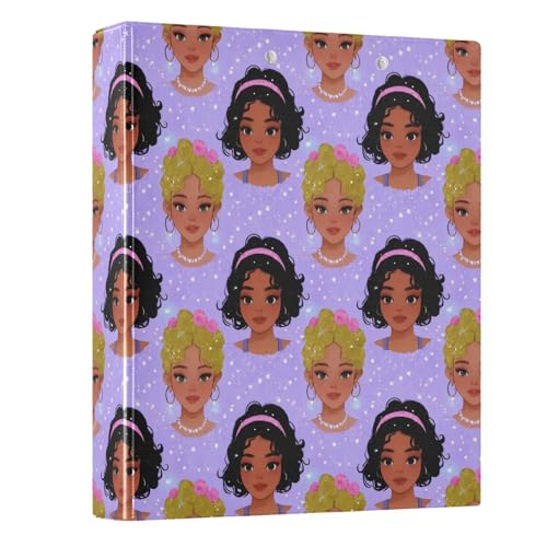 Ringbuch mit schönem Mädchenmuster, 3,8 cm, rund, für 200 Dokumente, für Zuhause, Schule, Büro Ringbuch mit schönem Mädchenmuster, 3,8 cm, rund, für 200 Dokumente, für Zuhause, Schule, Büro von ISAOA