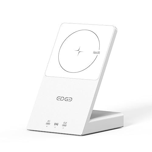 Edge Series Wireless Charging Station,2 in 1 Wireless Charging Stand für iPhone,45W/15W Fast Charging Stand Dock Kompatibel mit iPhone & AirPods (Edge) von ISDT