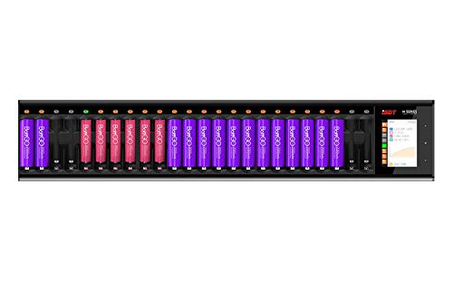 ISDT N24 Batterieladegerät Akku Ladegerät Universal LCD-Display Schnellladegerät Ladegerät für 24 Akkus NI-MH NI-Cd AA AAA Li-lon LiHv NI-MH NI-Cd LiFePO4 Eneloop von ISDT