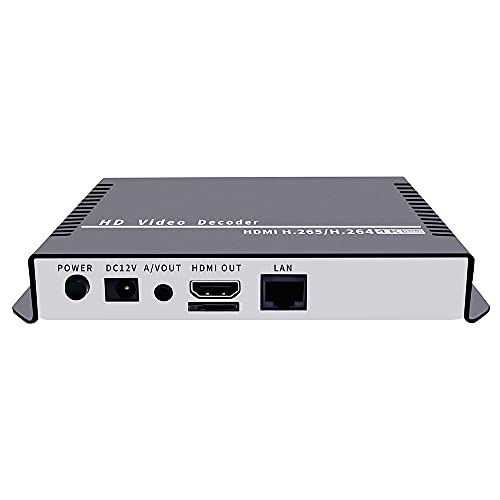 ISEEVY H.265 H.264 4K 1080P Video Decoder IPTV Decoder mit HDMI und CVBS Ausgang für Werbeanzeige, IP Encoder Dekodierung, Netzwerk-Stream-Decodierung, Unterstützung RTMP RTSP RTP UDP HTTP von ISEEVY