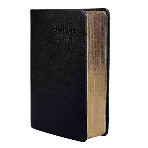ISIYINER Retro Notizbuch, Kunstleder, Bibel, Tagebuch, für Schule, Büro und Reise, 368 Seiten, Schwarz von ISIYINER