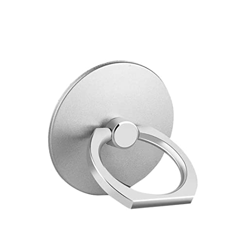 ISKIP Handy-Metall-Ring-Ständer, 360 Grad drehbar, Universal Smartphone-Ringhalterung, Fingerschlaufe für Fast alle Handys (Silber) von ISKIP