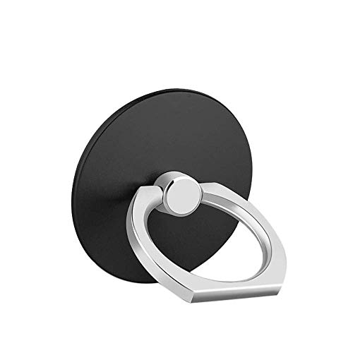 ISKIP Handy Metall Ring Ständer Halter, 360 Grad Drehung & Universal Smartphone Ring Telefon Halterung Fingerschlaufe für Fast alle Handys(Schwarz) von ISKIP