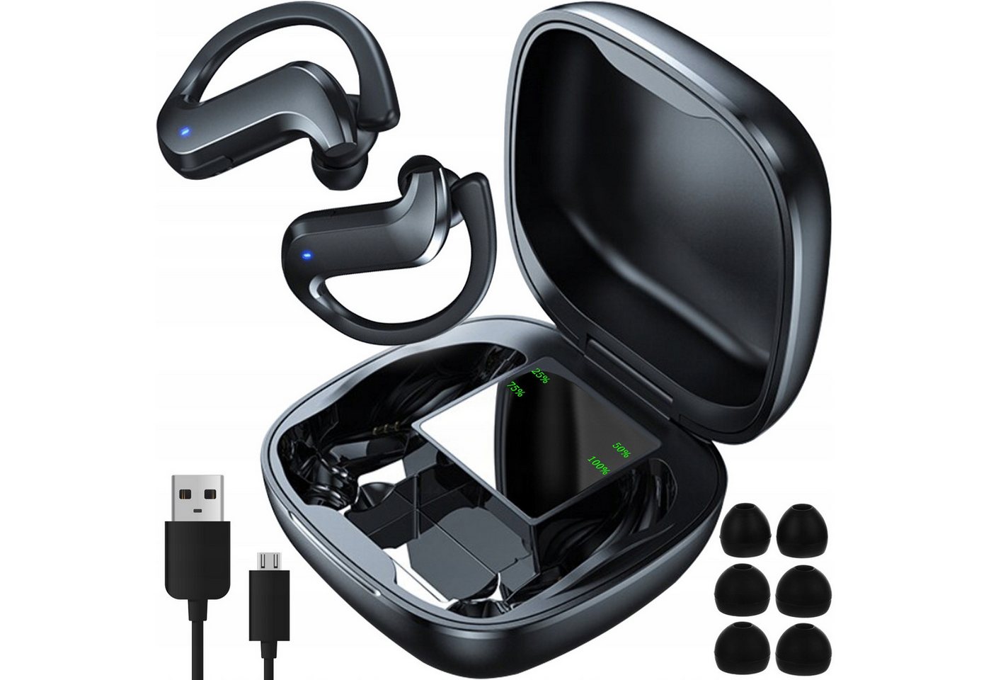 ISO TRADE Wireless In-Ear Kopfhörer + Powerbank Hülle (Bluetooth 5.0) Bluetooth-Kopfhörer von ISO TRADE