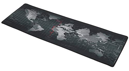 MALATEC Mauspad Gaming Mauspad 880x300 mm Tischunterlage rutschfest grau 8517 von ISO TRADE