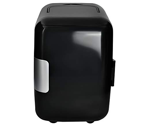 MALATEC Mini Kühlschrank & Warmhaltebox 4 Liter Kühlbox 12V + 220V Weiß/Schwarz 5794, Farbe:Schwarz/black von ISO TRADE