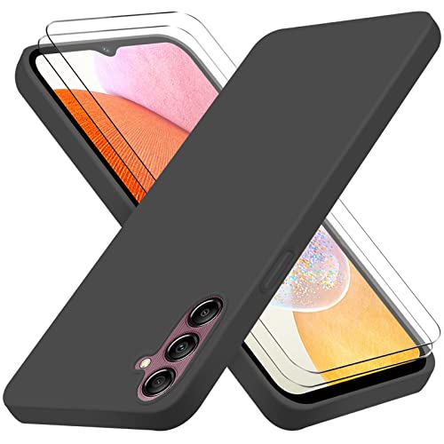 ISOI HandyHülle für Samsung Galaxy A14 4G / 5G Hülle Silikon case mit 2 Stück Panzerfolie, Ultra Microfiber TPU Flüssig silikon mit Kameraschutz Kratzfeste Rundumschutz Schutzhülle 6.6'' -Schwarz ISOI HandyHülle für Samsung Galaxy A14 4G / 5G Hülle Silikon case mit 2 Stück Panzerfolie, Ultra Microfiber TPU Flüssig silikon mit Kameraschutz Kratzfeste Rundumschutz Schutzhülle 6.6'' -Schwarz von ISOI