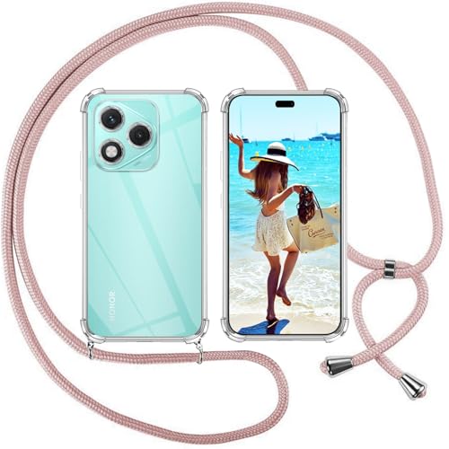 ISOI Handykette für Honor 400 Lite Hülle, Transparent Silikon Handyhülle für Honor 400 Lite mit Kette Schutzhülle, Pink ISOI Handykette für Honor 400 Lite Hülle, Transparent Silikon Handyhülle für Honor 400 Lite mit Kette Schutzhülle, Pink von ISOI