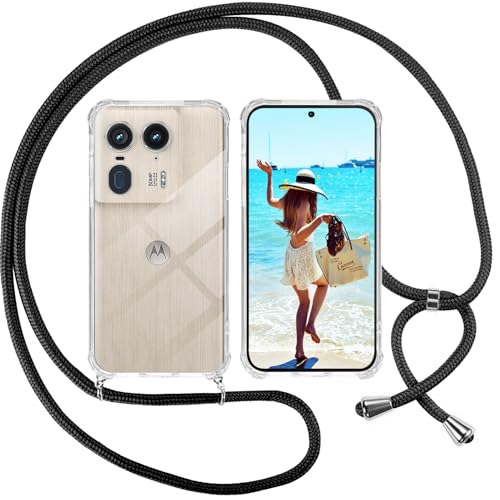 ISOI Handykette für Motorola Edge 50 Ultra Hülle, Transparent Silikon Handyhülle für Motorola Edge 50 Ultra mit Kette Schutzhülle - Schwarz ISOI Handykette für Motorola Edge 50 Ultra Hülle, Transparent Silikon Handyhülle für Motorola Edge 50 Ultra mit Kette Schutzhülle - Schwarz von ISOI