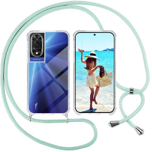 ISOI Handykette für TCL 505 Hülle, Transparent Silikon Handyhülle für TCL 505 mit Kette Schutzhülle, Grün ISOI Handykette für TCL 505 Hülle, Transparent Silikon Handyhülle für TCL 505 mit Kette Schutzhülle, Grün von ISOI