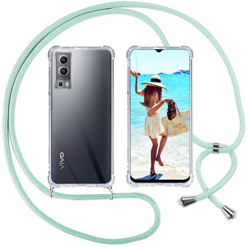 ISOI Handykette für Vivo Y52 5G/Vivo Y72 5G Hülle, Transparent Silikon Handyhülle für Vivo Y52 5G/Vivo Y72 5G mit Kette Schutzhülle, Grün ISOI Handykette für Vivo Y52 5G/Vivo Y72 5G Hülle, Transparent Silikon Handyhülle für Vivo Y52 5G/Vivo Y72 5G mit Kette Schutzhülle, Grün von ISOI