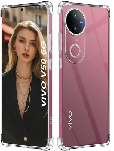ISOI - Hülle kompatibel mit vivo V50 5G Handyhülle, mit Stoßfester Airbag-Stoßfänger Umfassender Schutz, Ultradünne Weiche TPU Silikon Schutzhülle - Transparent ISOI - Hülle kompatibel mit vivo V50 5G Handyhülle, mit Stoßfester Airbag-Stoßfänger Umfassender Schutz, Ultradünne Weiche TPU Silikon Schutzhülle - Transparent von ISOI