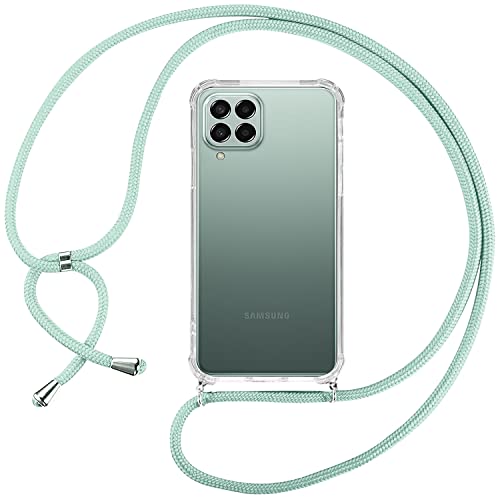ISOI Kompatibel mit Samsung Galaxy M33 5G Hülle,Handykette Hülle Silikon Seil Necklace Handyhülle mit Kordel Tasche TPU Bumper Schutzhülle für Samsung Galaxy M33 5G - Grün von ISOI