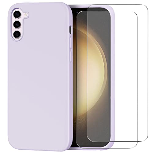 ISOI Kompatibel mit Samsung Galaxy S23 Plus 5G Hülle mit 2 Stück 9H Härte Schutzfolie, weiches flüssigem Silikon stoßfest Handyhülle schützende TPU Gel Smartphone Schutzhülle - Violett ISOI Kompatibel mit Samsung Galaxy S23 Plus 5G Hülle mit 2 Stück 9H Härte Schutzfolie, weiches flüssigem Silikon stoßfest Handyhülle schützende TPU Gel Smartphone Schutzhülle - Violett von ISOI