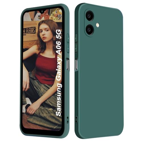 ISOI - Silikon Hülle für Samsung Galaxy A06 4G Handyhülle, Ultra Dünn Stoßfeste Ganzkörperschutz, Weich Flüssig Silikonhülle mit Mikrofaserfutter - Nachtgrün ISOI - Silikon Hülle für Samsung Galaxy A06 4G Handyhülle, Ultra Dünn Stoßfeste Ganzkörperschutz, Weich Flüssig Silikonhülle mit Mikrofaserfutter - Nachtgrün von ISOI