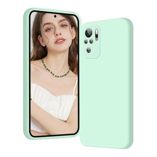 ISOI - Silikon Hülle für Xiaomi Redmi Note 10 4G/Redmi Note 10S Handyhülle, Ultra Dünn Stoßfeste Ganzkörperschutz, Weich Flüssig Silikonhülle mit Mikrofaserfutter - Minzgrün ISOI - Silikon Hülle für Xiaomi Redmi Note 10 4G/Redmi Note 10S Handyhülle, Ultra Dünn Stoßfeste Ganzkörperschutz, Weich Flüssig Silikonhülle mit Mikrofaserfutter - Minzgrün von ISOI