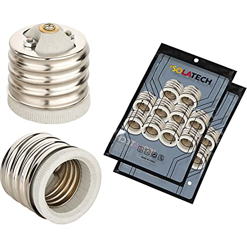 ISOLATECH 20Stk E40 auf E27 Adapterfassung für E27 Lampenfassung LED Konverter für Energiesparlampen (max. 250V/2A) Leuchtmittel Küche Badezimmer Decke Installation Keramik Sockel hitzebeständig von ISOLATECH