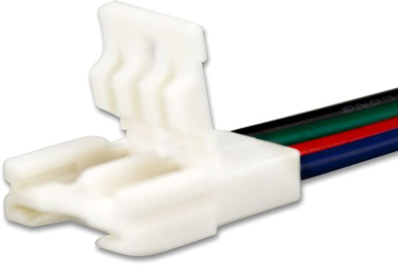 ISOLED Clip-Kabelanschluss (max. 5A) für 4-pol. IP20 Flexstripes mit Breite 10mm, Pitch-Abstand von ISOLED