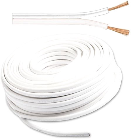 ISOLED Kabel 25m Rolle 2-polig 0.75mm² H03VH-H YZWL, weiß/weiß, AWG 18 von ISOLED