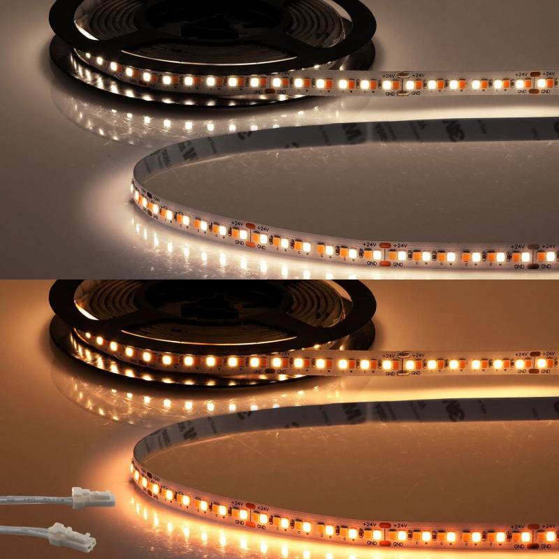ISOLED LED CRI919/940 MiniAMP Flexband, 24V, 15W, weißdynamisch, 250cm, beidseitiges Kabel mit von ISOLED