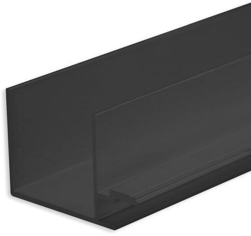 ISOLED LED Trockenbauprofil Schattenfuge 8, schwarz eloxiert RAL 9005 200cm von ISOLED